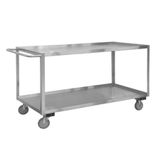 Load image into Gallery viewer, Durham SRSC1630602ALU5PUS Stainless Steel Stock Cart, 2 Shelves, 30-1/8 X 66 X 35