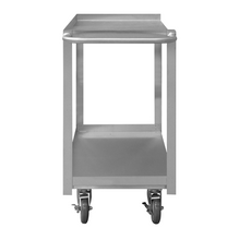 Load image into Gallery viewer, Durham SRSC1624362FLD5PU Stainless Steel Stock Cart, 2 Shelves, 24-1/8 X 42 X 35