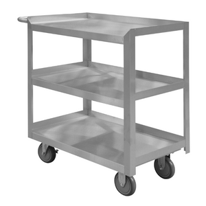 Durham SRSC1624363FLD5PU Stainless Steel Stock Cart, 3 Shelves, 24-1/8 X 42 X 35