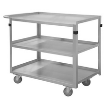 Load image into Gallery viewer, Durham SRSC2022483FLD4PU Stainless Steel Stock Cart, 3 Shelves, 22-1/2 X 54-7/16 X 34