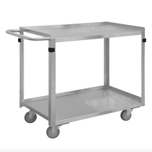 Load image into Gallery viewer, Durham SRSC2022482FLD4PU Stainless Steel Stock Cart, 2 Shelves, 22-1/2 X 54-7/16 X 34