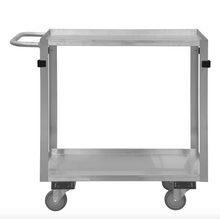 Load image into Gallery viewer, Durham SRSC2022362ALU4PU Stainless Steel Stock Cart, 2 Shelves, 22-1/2 X 42-7/16 X 34