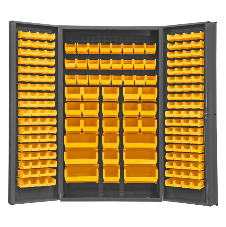 Durham SJC-BDLP-192-95 Cabinet, 192 Yellow Bins, 48 X 24 X 84