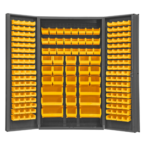 Durham SJC-BDLP-192-95 Cabinet, 192 Yellow Bins, 48 X 24 X 84