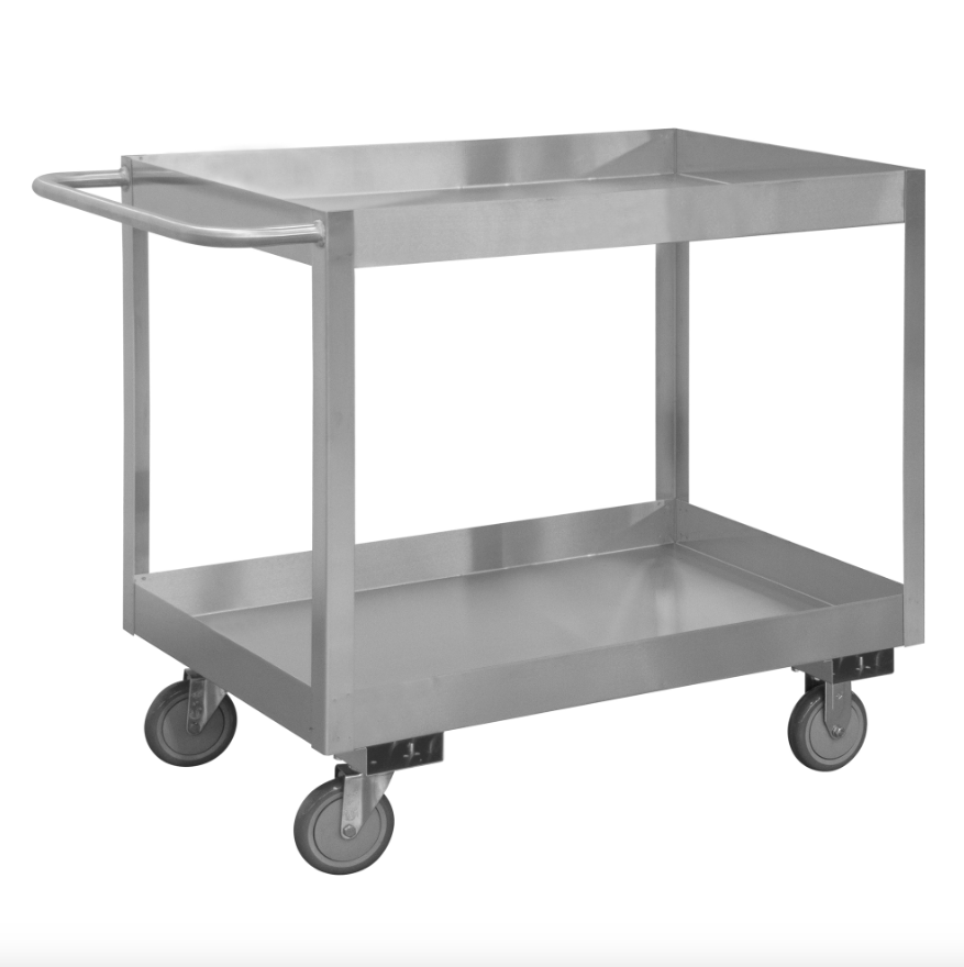 Durham SRSC31618302ALU5PUS Stainless Steel Stock Cart, 2 Shelves, 18-1/8 X 36 X 35