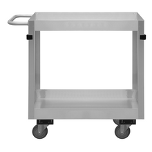 Load image into Gallery viewer, Durham SRSC32016302ALU4PU Stainless Steel Stock Cart, 2 Shelves, 16 X 36-7/16 X 34