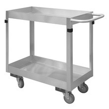 Load image into Gallery viewer, Durham SRSC32016302ALU4PU Stainless Steel Stock Cart, 2 Shelves, 16 X 36-7/16 X 34