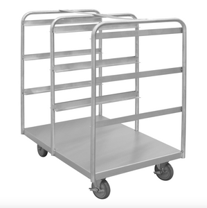 Durham STBR-303642-6-5PU Stainless Steel Tub Rack Cart, 6 Bins, 36-3/4 X 26 X 42