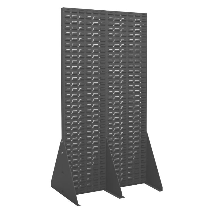 Durham LPRDS-34.5X68-95 Free Standing, 16 Gauge, Louvered Panel Rack, Double Sided, 35-1/2 X 24-5/8 X 68-1/2