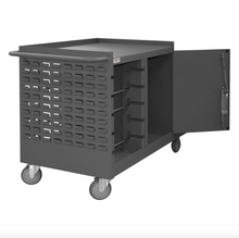 Load image into Gallery viewer, Durham MWSR5-95 Mobile Wire Spool &amp; Maintenance Cart, 5 Rods, Louvered Panel Side, Cabinet Space, Ladder Hanger