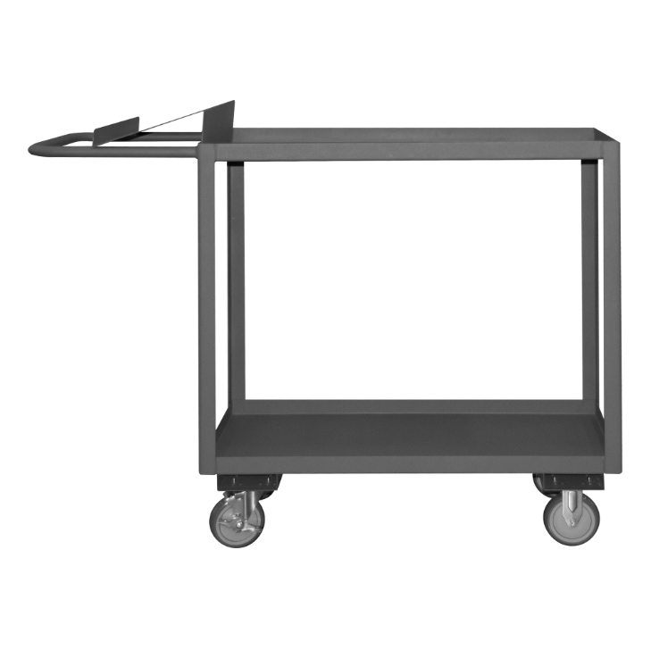 Durham OPC-1836-2-95 Order Picking Cart, 2 Shelves With Lips Up, 18 X 36