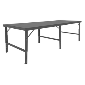 Durham WBF-48120-95 Folding Leg Workbench, Steel Top, 120 X 48