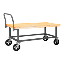 Load image into Gallery viewer, Durham WHPTA-WD-3060-8MR-95 Platform Truck, Adjustable Height, Wood Deck, 1800 Lbs. Capacity, 30 X 60