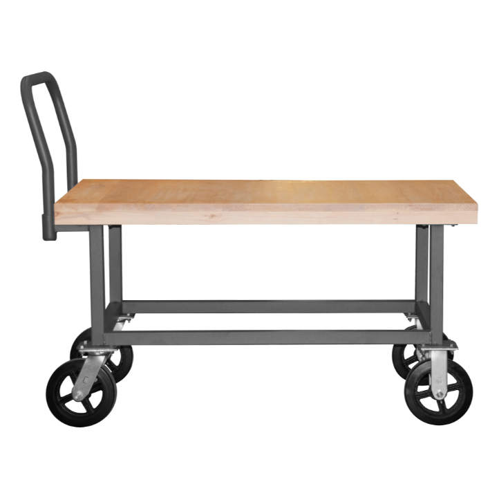 Durham WHPT-WD-3060-8MR-95 Platform Truck, Work Height, Wood Deck, 1800 Lbs. Capacity, 30 X 60