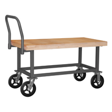 Load image into Gallery viewer, Durham WHPT-WD-2448-8MR-95 Platform Truck, Work Height, Wood Deck, 1800 Lbs. Capacity, 24 X 48