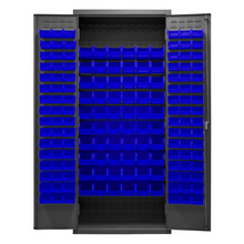 Load image into Gallery viewer, Durham 2603-156B-5295 Cabinet, 16 Gauge, 156 Blue Bins, 36 X 18 X 84