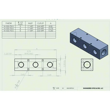 Load image into Gallery viewer, RapidAir H-75-75-4 Aluminum Manifolds