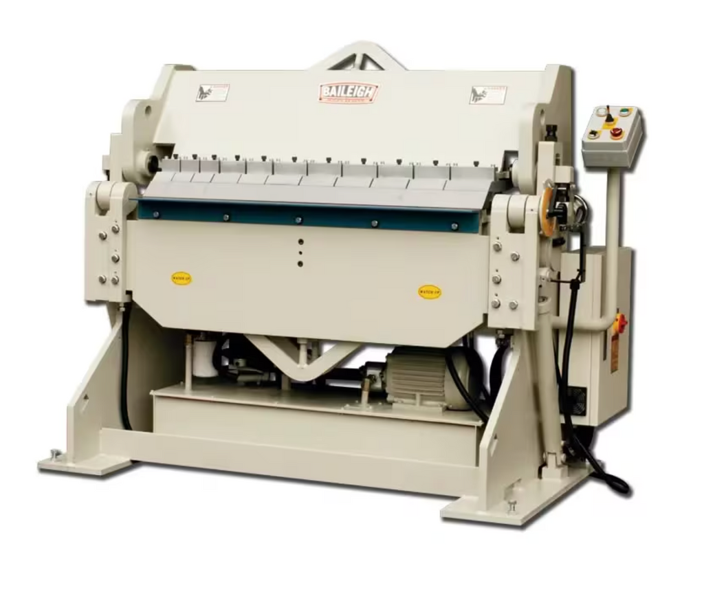 Baileigh Industrial - 220 Volt 3 Phase Heavy Duty Hydraulic Box and Pan Brake, 4' Length, 10 Gauge Mild Steel Capacity