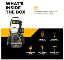 Load image into Gallery viewer, BE B4213HESAS 4,200 PSI 4.2 GPM Cold Water Gas Pressure Washer with Honda GX390 Electric Start Engine and CP Triplex Pump on Stainless Steel Frame