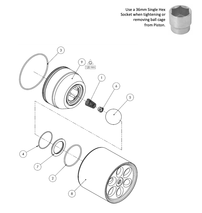 Binks - 162805 ENCAPSULATED O-RING VITON Ø63.17 X 2.62 FEP