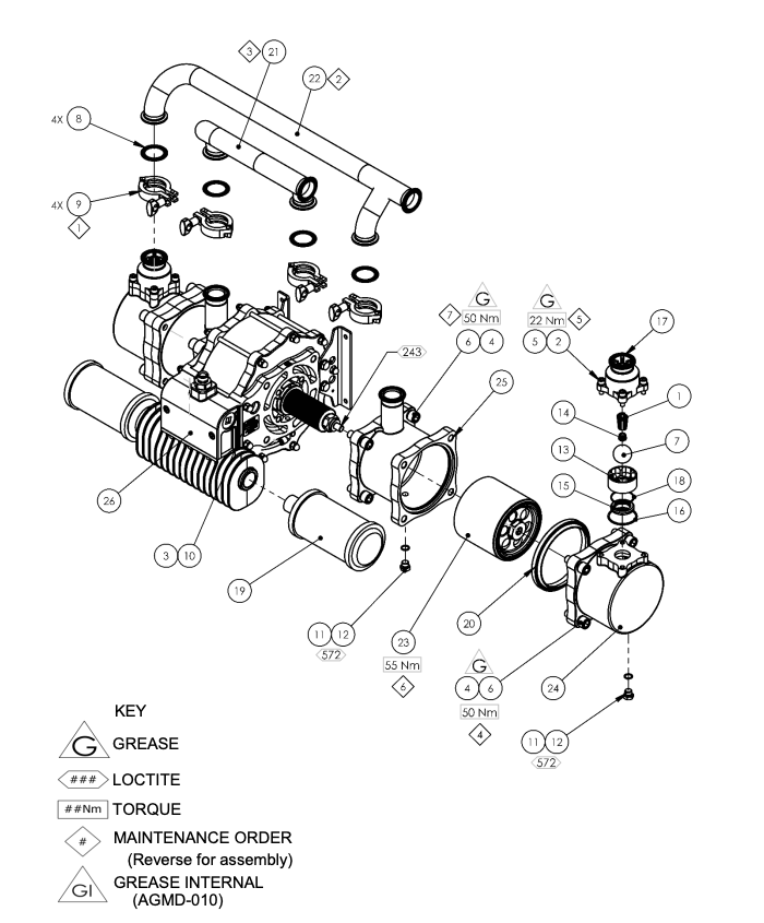 Binks - 193691 INLET CYLINDER (FLUSHABLE)