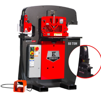 Edwards - 55 Ton Ironworker 3 Phase, 230 Volt, PowerLink,10" Brake