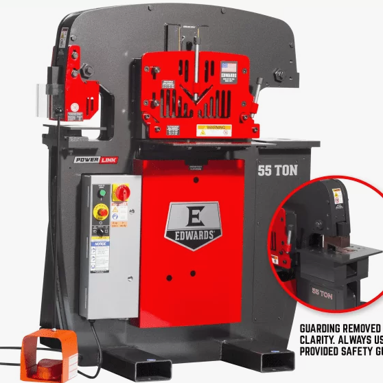 Edwards - 55 Ton Ironworker 3 Phase, 230 Volt, PowerLink, Coper Notcher
