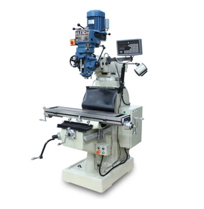 Baileigh Industrial - 220V 1Phase 3HP Vertical Mill, 9"x42" Table, 8 Speed, Includes R8 Spindle, Coolant, Work Light, X&Y DRO