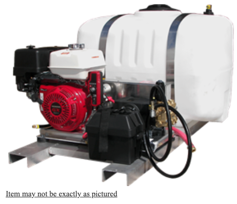 Pressure-Pro Pro-Skid Series 3500 PSI @ 5.5 GPM General Pump Honda Engine V-Belt Drive Cold Water Gas Pressure Washer - Tank/Skid & Hose Reel Sold Separately