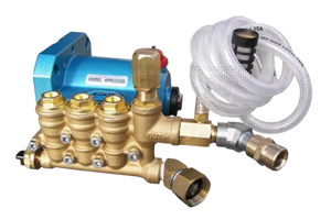 Pressure-Pro SLP4PPX30GSI-057/22MM 3000 PSI 2.7 GPM (3/4" Shaft) Triplex Pressure Washer Pump w/ M22 Plumbing Kit, Fully Plumbed CAT