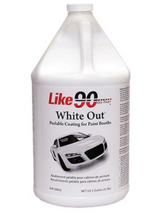 Like90™ White Out® 10033 Peelable Booth Coating, 5 gal Can, 150 sq-ft/gal Coverage, White