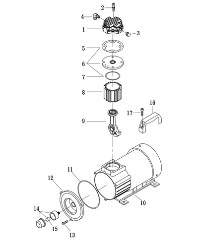 Puma Industries DE-07 0.75 HP, 12V Bare Pump