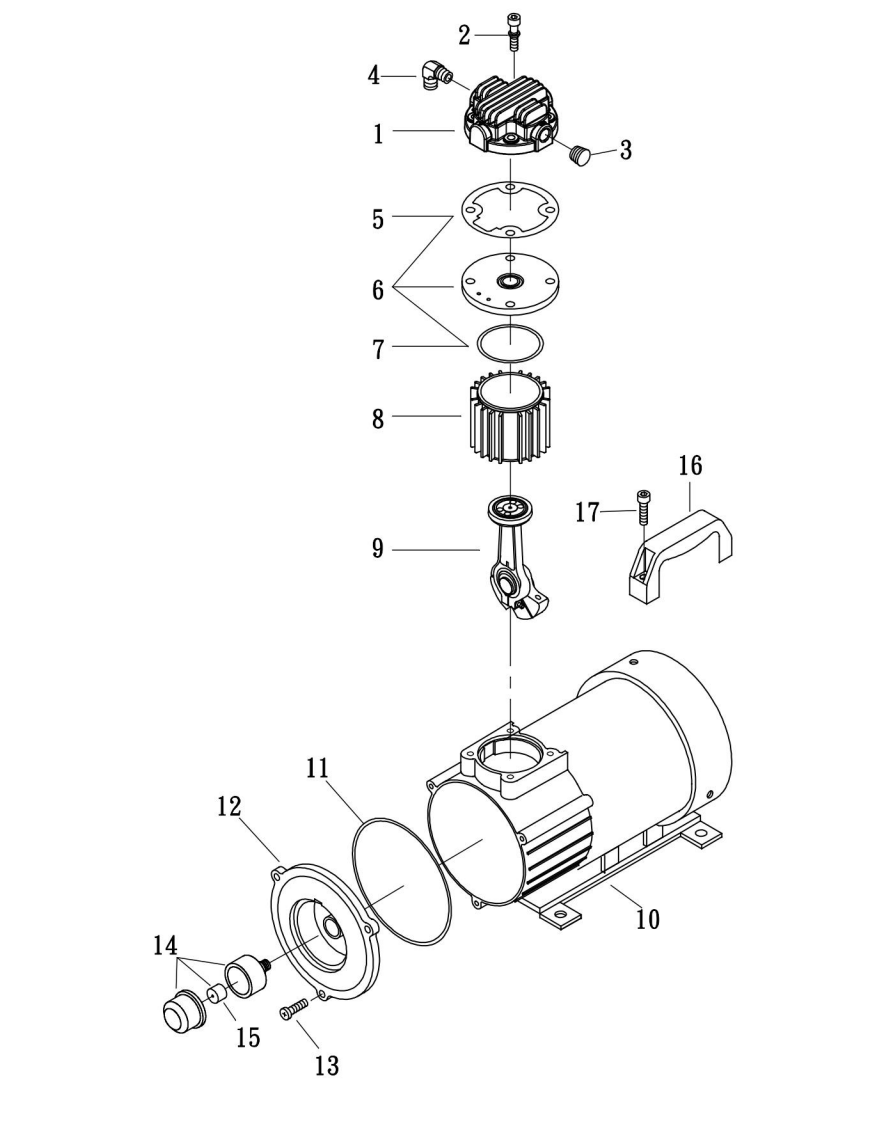 Puma Industries DE-07 0.75 HP, 12V Bare Pump