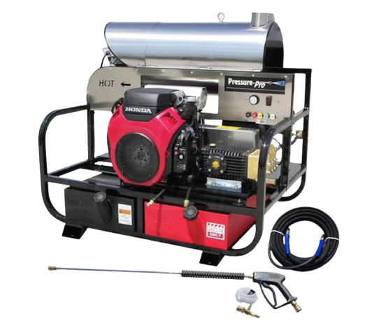 Pressure-Pro 8012PRO-30HG Electric Start Honda Engine, 3000 PSI (Gas/Hot Water) Super Skid Belt-Drive Pressure Washer