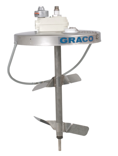 Graco 238157 Heavy Duty Back-Geared Drum Agitator, air driven, 1/2 HP, 32 inches (81.25 cm) tall. Drum Cover (238283) and Siphon Kit (238250) not included