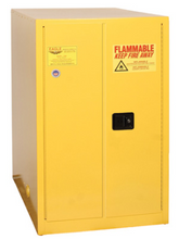 Load image into Gallery viewer, Eagle One Drum Horizontal Safety Cabinet, 55 Gal., 2 Door, Self Close, Yellow