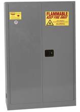 Load image into Gallery viewer, Eagle Flammable Liquid Safety Cabinet, 45 Gal., 2 Shelves, Sliding Self Close, Gray