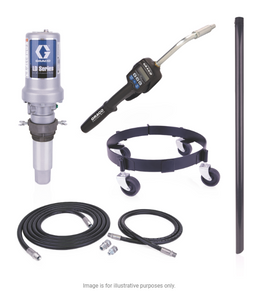 Graco 25C553 Ld Series 3:1 Mobile 16 Gallon Oil Pump Package - Preset Meter, Rigid Extension, Npt