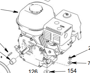 ENGINE, GASOLINE, 6.5HP(HONDA)