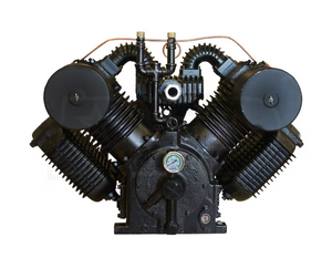 EMAX APP4V2598TP 25HP 98CFM Displacement 2 Stage Pump Pressure Lubricated Reciprocating Bare Pump w/flywheel