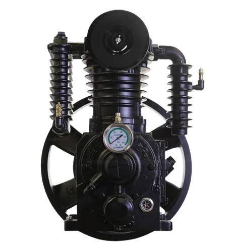 EMAX APP2I0524TP 5HP 24CFM Displacement 2 Stage Reciprocating Pressure Lubricated Bare Pump w/ flywheel