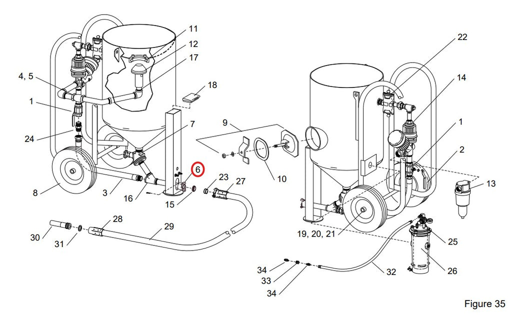 Clemco 21733 (CFP-2C) Threaded Quick Couplings