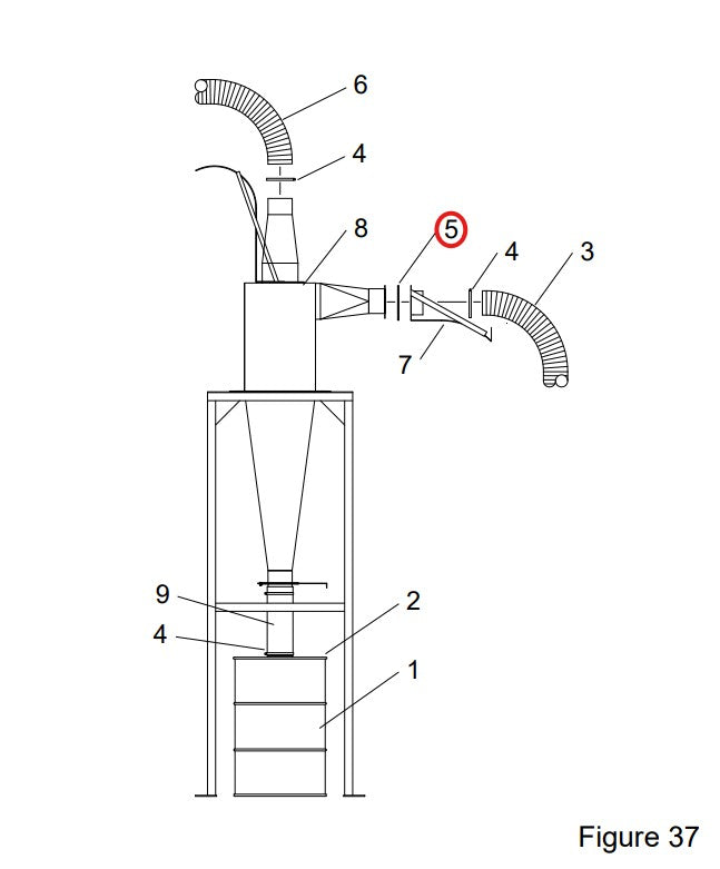Clemco 11759 Gasket, Inlet Adaptor, 900 CFM