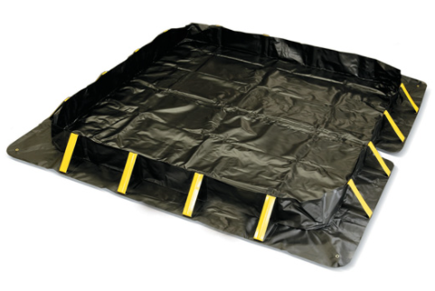 Eagle Talon™ SX Berm, 15'x50'x1', 5610 Gal. Spill Capacity, Black