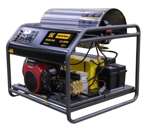 BE HW4024HA12V 4,000 PSI - 5.5 GPM Hot Water Pressure Washer with Honda GX690 Engine and AR Triplex Pump