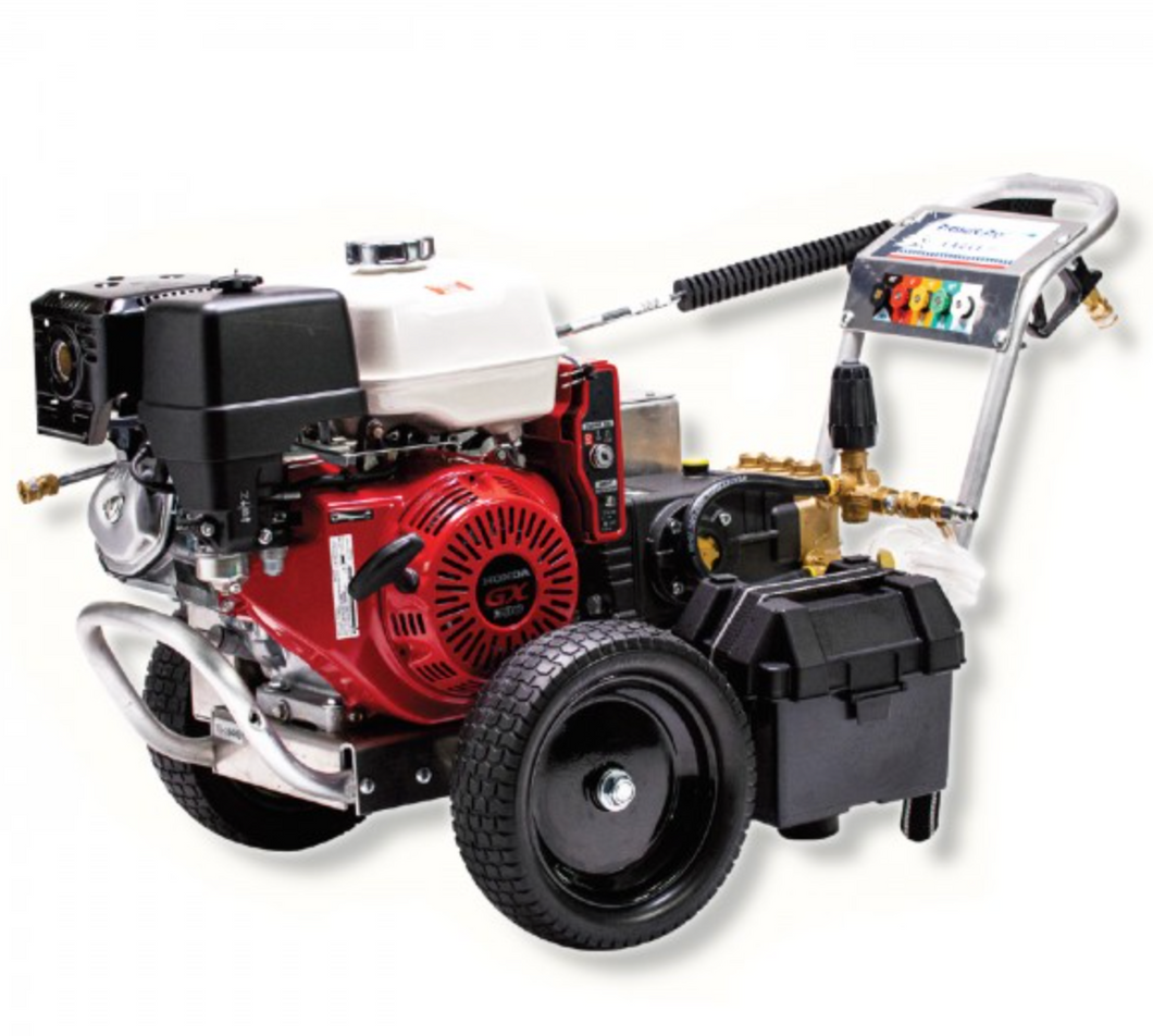 Pressure-Pro Eagle II 4200 PSI @ 4.0 GPM Viper Pump Belt Drive Gas Honda Engine Cold Water Pressure Washer w/ Electric Start - Cart