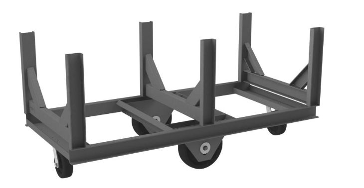 Durham BCTE-2860-4K-95 Bar Cradle Truck, 3 Cradles, 28 X 60 X 28-1/8