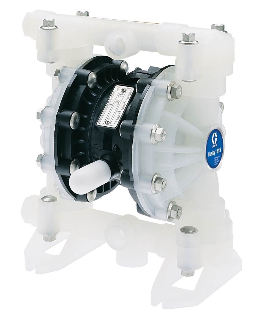 Graco D52988 Husky 515 PP 1/2 in NPT Standard Pump, PP Center Section, PP Seats, FKM Balls & FKM Diaphragm