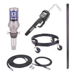 Graco 25C555 Ld Series 5:1 Mobile 16 Gallon Oil Pump Package - Manual Meter, Rigid Extension, Npt