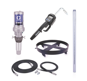Graco 25C554 Ld Series 5:1 Mobile 55 Gallon Oil Pump Package - Manual Meter, Rigid Extension, Npt